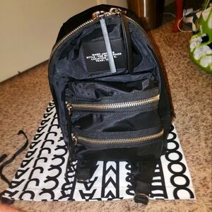 Brand New Marc Jacobs Bookbag Black silver